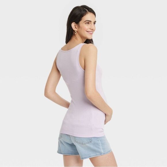 NWT Isabel Maternity by Ingrid & Isabel Lavender Purple Tank Top - Picture 4 of 9